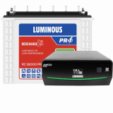 LUMINOUS Zelio M1300-1100VA Pure SineWave Inverter+Redcharge RC 18000Pro 150Ah Tall Tubular Battery